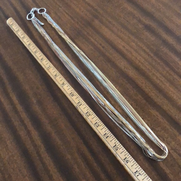 long mixed color liquid  metal necklace - Picture 6 of 9